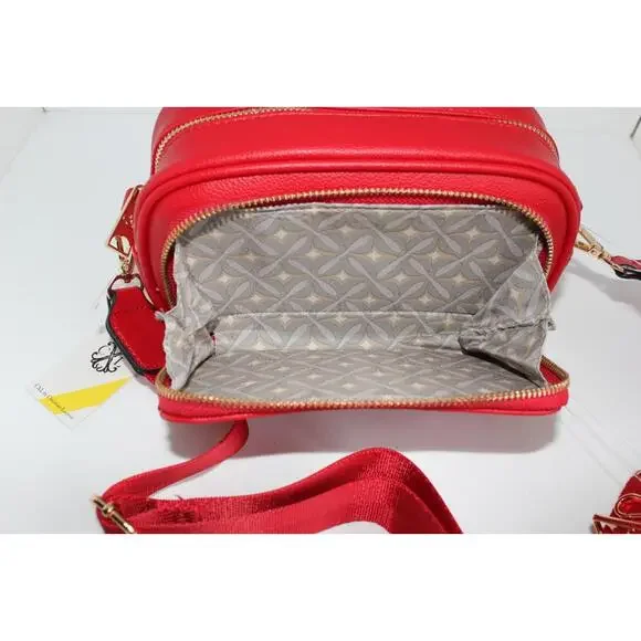 CXL by Christian Lacroix Eve Pebble Camera w Detachable Mini Zip Red Retail $88 - Picture 15 of 15